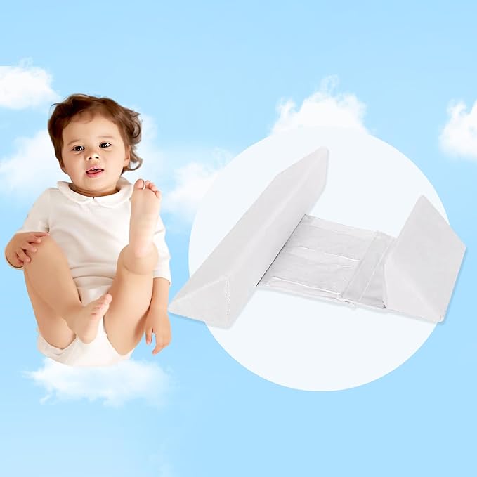 Baby Side Sleeper Weddge Breathable Pillow, Removable and Washable Breathable Bedding Set, Medium