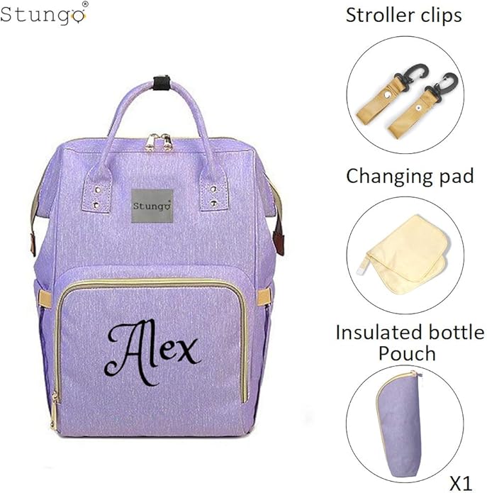 PERSONALIZED Large Diaper Bag Knapsack Custom Diaper bag Monogram Backpack