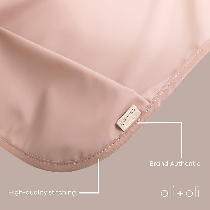 Ali+Oli Smock Bibs for Babies, BPA-Free Oeko-Tex Certified, Waterproof Baby Smock, Machine Washable, Toddlers Ages 6m+