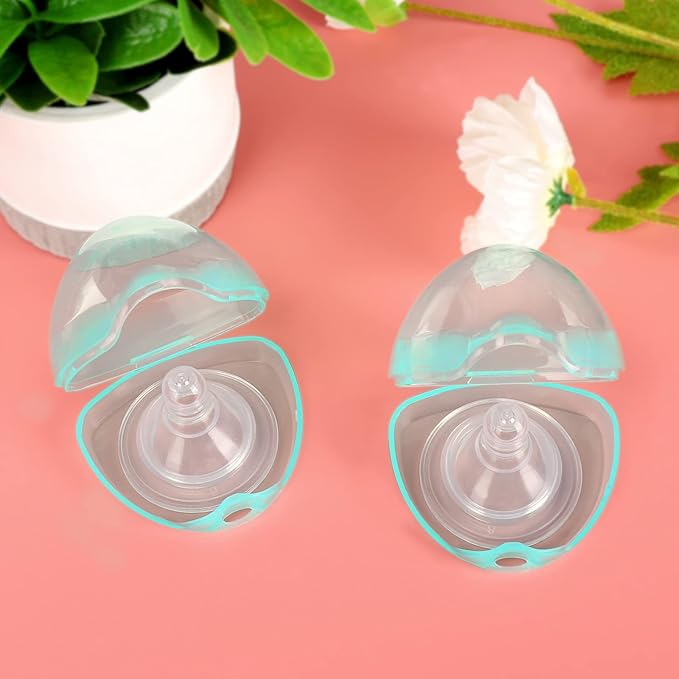 Accmor Pacifier Case, Pacifier Holder Case, Pacifier Container for Travel, BPA Free,Transparent Green, 2 Pack