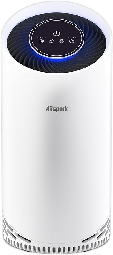 Air Purifiers for Home Large Room Up to 1375 ft², 4-in-1 True HEPA Air Purifier for Pets Hair Dander Pollen Smoke Cooking Pet Smell. CADR 187 m³/h, Air Cleaner for Bedroom Nursery Living Room