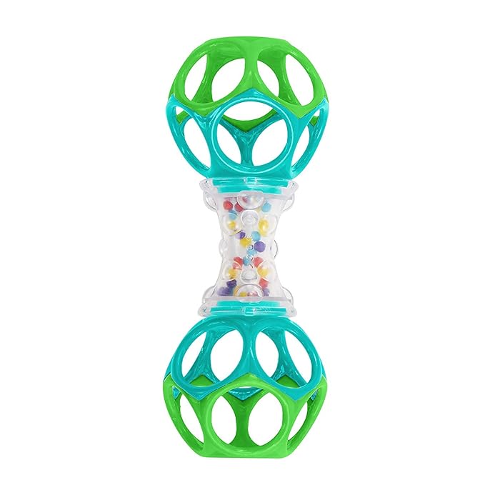 Bright Starts Oball Shaker Rattle Toy, Ages Newborn + (Pack of 2)