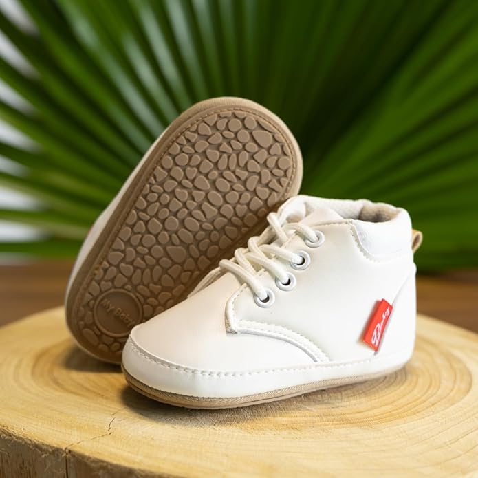 CENCIRILY Baby Boys Girls High Top Sneakers Soft Soles Anti Skid Infant Ankle Shoes Toddler Prewalker First Walking Crib Shoes