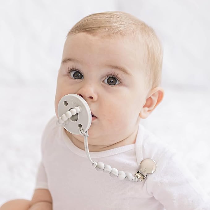 Ryan & Rose Cutie PAT Pacifier Teether (Bulb, Grey)