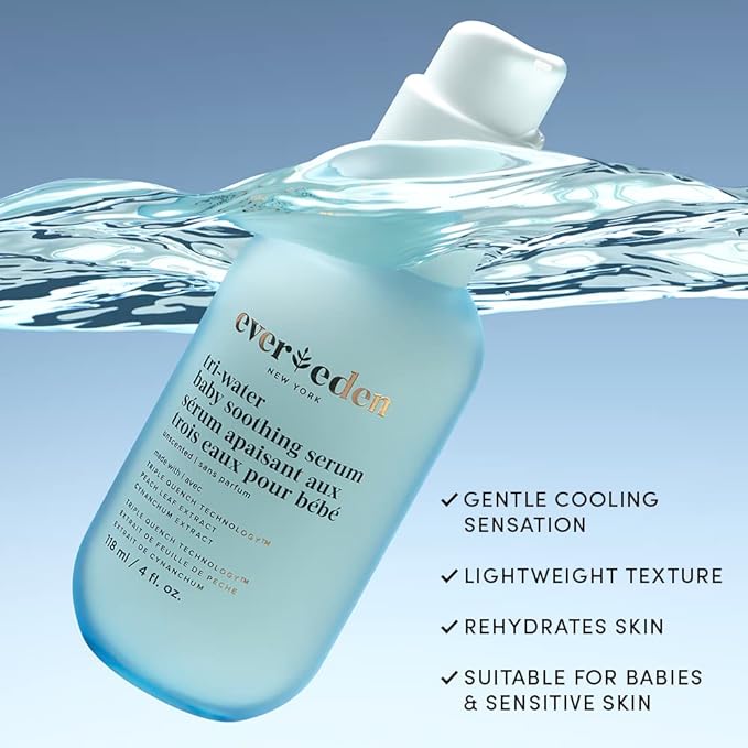 Evereden Tri Water Baby Serum, 4 fl oz. |Clean and Clean Baby Care | Non-toxic and Fragrance Free | Clean Ingredients