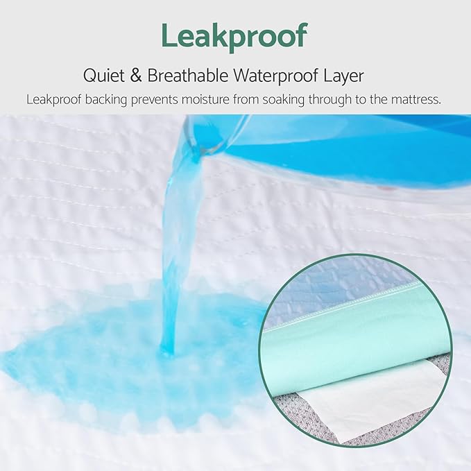 CoolShields Waterproof Bed Pads, 76" x 36" (Pack of 2) King Size Washable Reusable Mattress Protector Bedwetting Pad for Incontinence