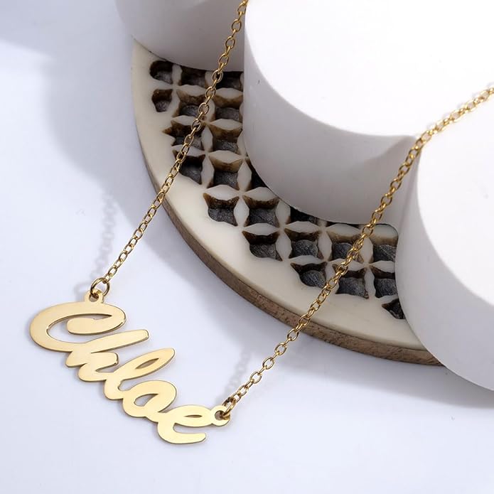 PicturesOnGold.com Custom Name Necklace For Women Personalized Name Necklace in Sterling Silver or Gold Necklace Personalized with any Name or Word