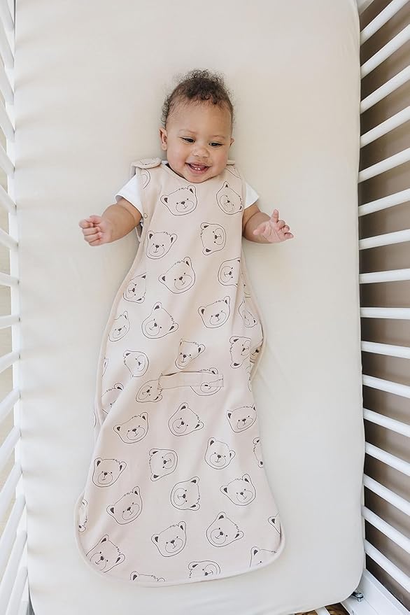 Woolino Toddler Sleeping Sack, 4 Season, Merino Wool and Organic Cotton, Baby Sleep Bag, 2-4 Years, Teddy Bear