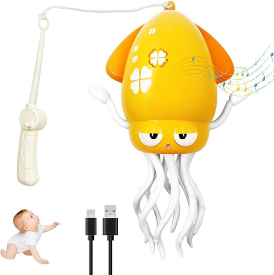 Electric Crawling Octopus Toy with LED Lights & Music, Crawling Dancing Automatic Obstacle Avoidance Octopus Sensor Toy, Stress Relief Gift for Kids Toddlers Indoor Play