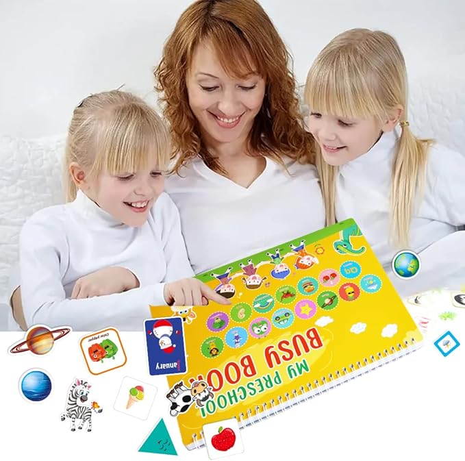 Busy Book for Toddlers Montessori Toys Busy Board for 3+ Year Old Boy Gifts Girl Toys Educational Learning Quiet Activity Books Toddler Airplane Travel Toy 3+ One Year Old Birthday Gift (Multicolored)