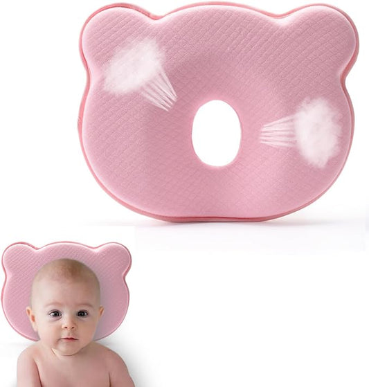 2025 New Upgrade Donut Soft and Cozy Pillow Prеvents FΙat hеad and Shapеs Hеad Breathable Pillow Pink