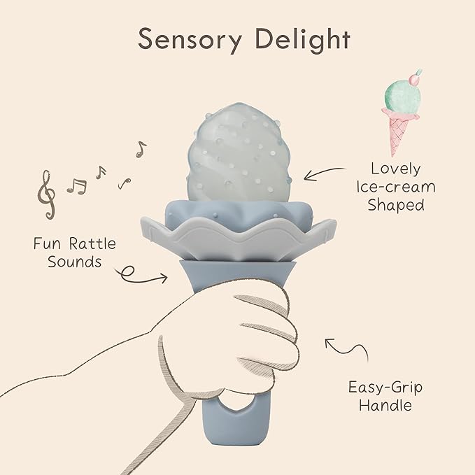 Moonkie Baby Fruit Feeder, BPA Free Silicone Food Feeder for Infant Self Feeding, Baby Shower Gifts for Teething Relief, Baby Feeding Essentials 4 Months+, Two Pouches, 2 Pack