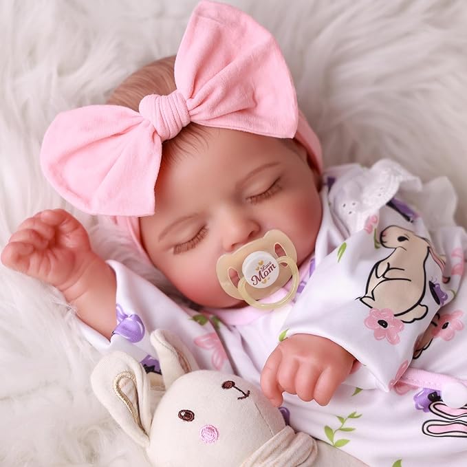 BABESIDE Lifelike Reborn Baby Dolls Girl with Poseable Body, Realistic Real Life Baby Dolls with Accessories for 3+ Year Old Girls Gifts, Pretend Play, Collection, 20 inches