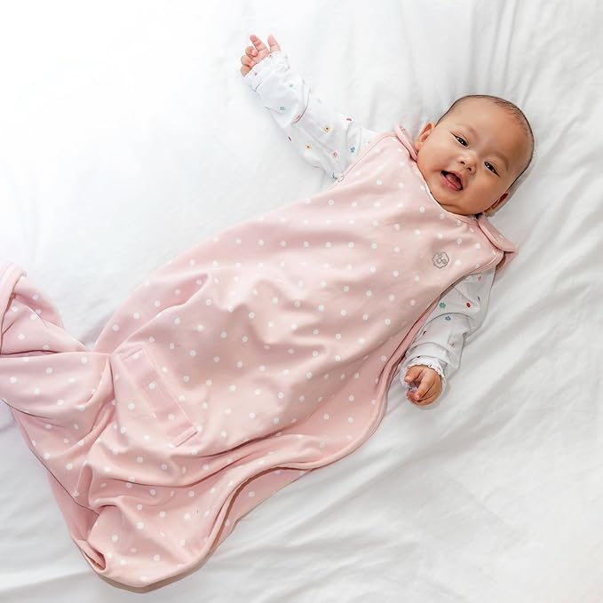 Woolino 4 Season Toddler Sleeping Bag, Merino Wool and Organic Cotton Toddler Sleep Bag Sack, 2-4 Years, Rose