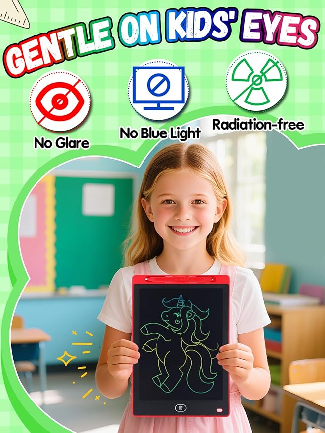 12 Pack LCD Writing Tablet for Kids Bulk - 10in Colorful Drawing Tablet Erasable Doodle Board, Educational Learning Travel Toys for 3 4 5 6 7 8 Kids, Kindergarten and Preschool Must Haves