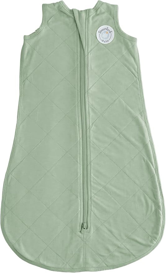 Dreamland Baby Lightweight Bamboo Viscose Sleep Sack (24-36 Months). 1.0 TOG Ultra Soft Blanket w/ 2-Way Zipper. 95% Viscose, 5% Spandex (Sage)