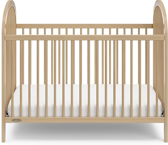 Graco Olivia Convertible Crib and Graco Premium Foam Crib & Toddler Bed Mattress Bundle (Driftwood) – GREENGUARD Gold Certified, Standard Crib Mattress, Baby Crib Converts to Toddler Bed & Daybed