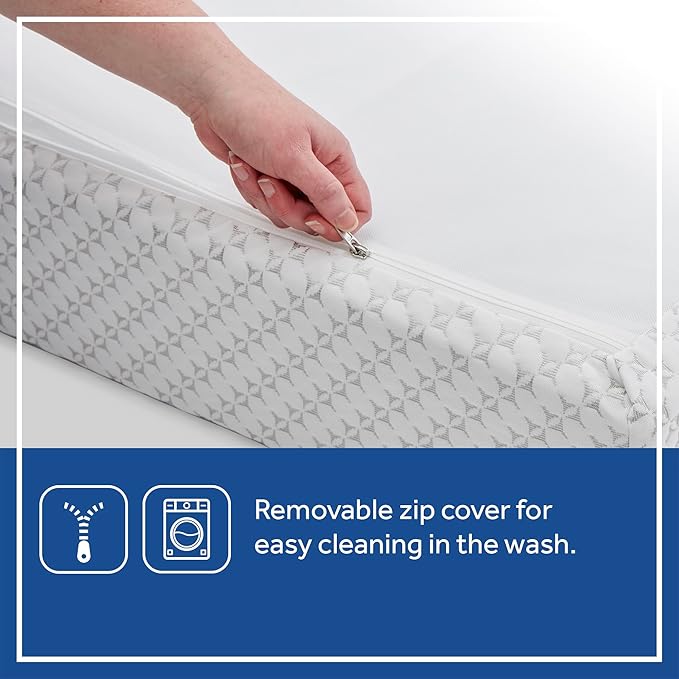 SEALY BABY OmniPedic Refresh Breathable Crib Mattress, GREENGUARD Gold Certified, Made in USA, Removable Knit Cover, 2 Stage, Toddler Bed Fit, Safety & Quality Tested, 52x28