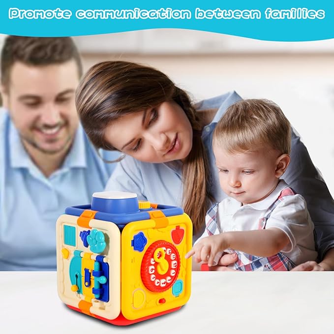 Montessori Toys for 1 2 Year Old Boy and Girl - Busy Board for 1 Year Old,Early Development Educational Activity Board for Toddlers 2-4