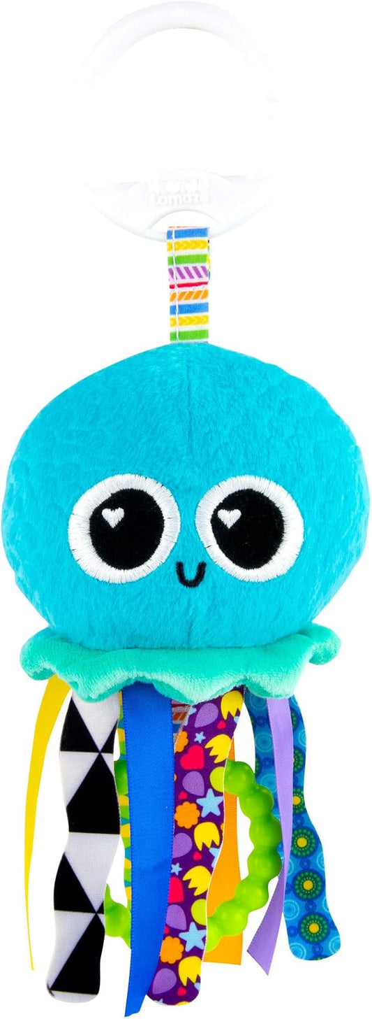Lamaze Clip On Car Seat and Stroller Toy - Sprinkles The Jellyfish - Tactile Travel Toys for Sensory Development - Baby Sensory Toys - Ages 0 Months and Up