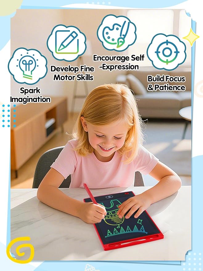 12 Pack LCD Writing Tablet for Kids Bulk - 8.5in Colorful Drawing Tablet Erasable Doodle Board, Educational Learning Travel Toys for 3 4 5 6 7 8 Kids, Kindergarten and Preschool Must Haves