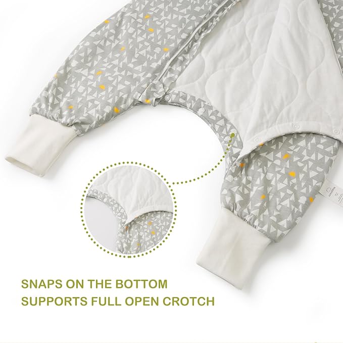 Super Soft 1.5 TOG Sleep Sack with Legs, 100% Organic Cotton Warm Comfy All Season Toddler Sleep Sack with Feet, Graphic, Size M