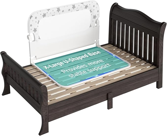 Baby Bed Rail Guard for Crib - 35.7" Toddler Bed Rails for Twin,Full, Queen, Toddlers, Bunk Size Bed Swing Down Bedrail Extral Tall Child Safety Side Railing Guards for Kids
