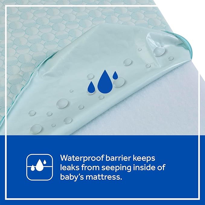 SEALY BABY OmniPedic Airie 2 Stage Breathable Crib Mattress, GREENGUARD Gold Certified, Made in USA, Toddler Bed Fit, Ultra Firm and Hypoallergenic, 52x28