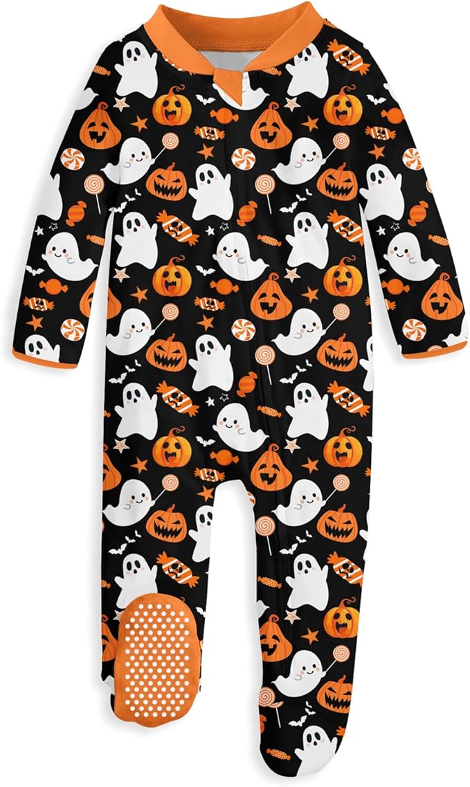 UNIFACO Baby Girls Boys Footed Pajamas One-Piece Sleeper Snug Fit Sleep and Play Zip Front Footie Romper 0-12 Month