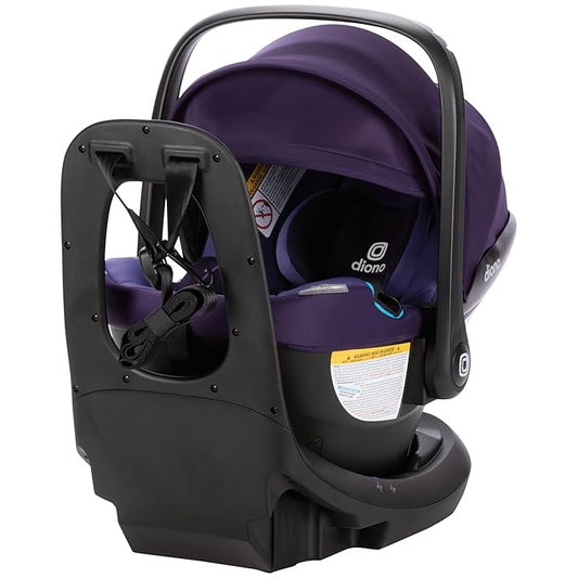 Diono LiteClik30 XT SafePlus Infant Car Seat and Base, Rear-Facing for Infants 4-30lbs, SafePlus Engineering, with Infant Insert, UPF 50+ Sunshade (Purple Wildberry)