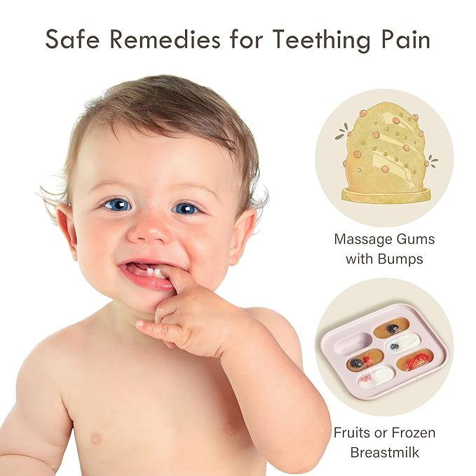 Moonkie Baby Fruit Feeder with Freezer Tray, Breastmilk Popsicle Molds for Teething Relief, BPA Free Silicone Food Feeder for Infant Self Feeding, Two Pouches, Baby Shower Gifts 4 Months+, 1 Pack