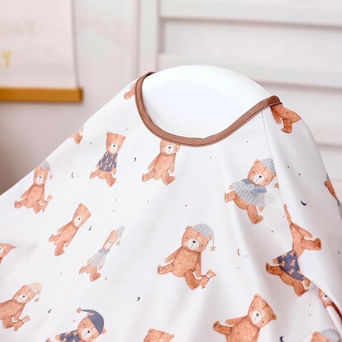 Long Sleeve Baby Bib-Mess Proof Baby Feeding Bibs with Adjustable Design for Babies during Eating or Highchair