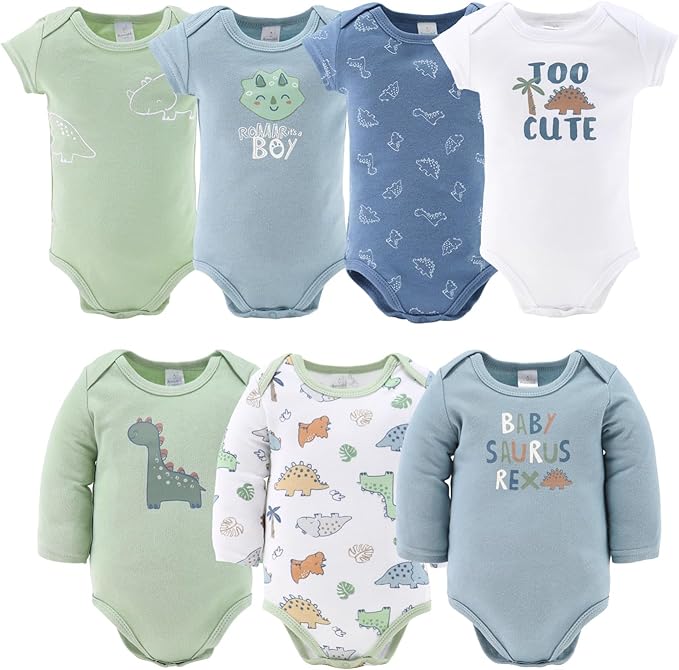The Peanutshell Baby Layette Gift Set for Baby Boys - 23 Piece New Born Baby Boy Gift Set, Baby Clothes & Newborn Essentials Must Haves - Newborn Baby Boy Clothes 0-3 Months - Dinosaur