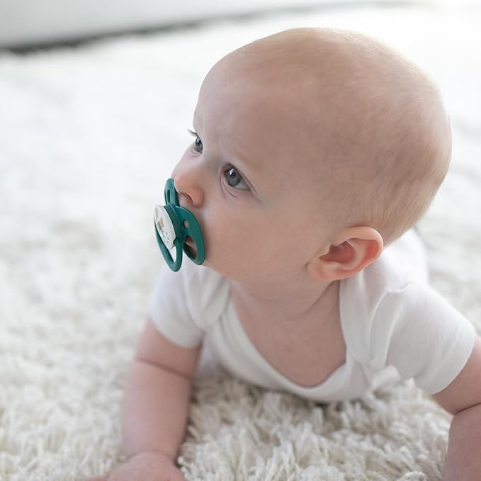 Dr. Brown's Advantage Baby Pacifier, Fully Symmetrical Soother with Soft Silicone Bulb, Scooter Squirrel, 6-18m, BPA Free, 2 Pack