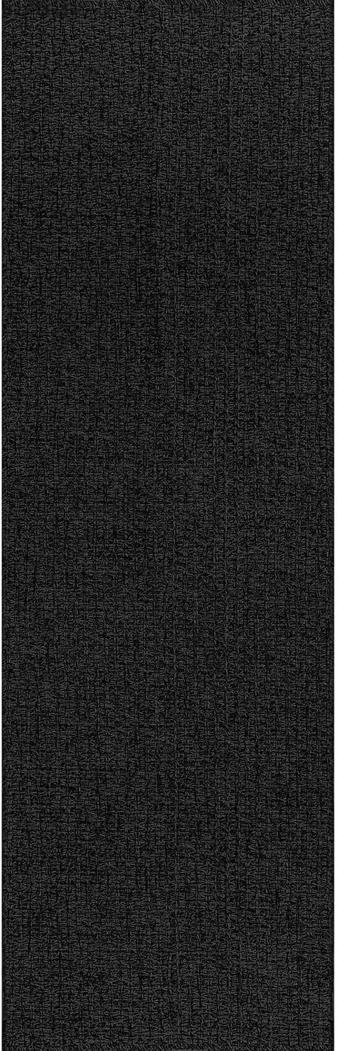 Easy Jute Rugs 2x7 Dark Gray Color Living Room Indoor Outdoor Runner Rug for Farmhouse Patio and Kitchen Rug High Traffic Washable Easy to Clean Solid Woven Design Outside Carpet (2 x 7)