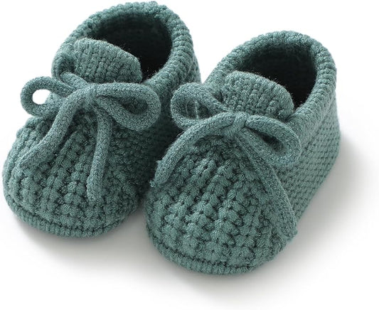 DovFanny Baby Booties Newborn Baby First Shoes Cozy Warm Knit Soft Booties for Toddler Infant Boy Girl