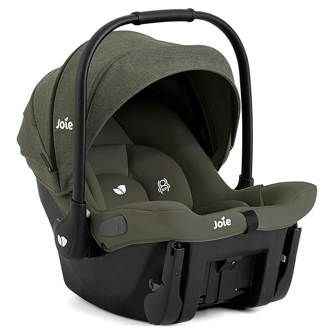 Joie Ginger and Mint Latch Travel System – 4-in-1 Travel System with Base-Free Infant Car Seat & Stroller, Built-in Latch for Easy Install and an Included All-Terrain Stroller (Evergreen)
