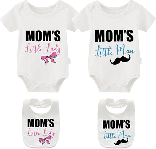 YSCULBUTOL Baby Twins Bodysuit Perfect Together Best Friend Newborn Romper Toddler Unisex Twin Outfit