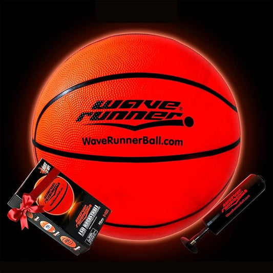 Light Up Basketball - Glow In The Dark Basketball - Teen Boys Gift Ideas For Boys 8-15+ Year Old - Led Basketball Accessories | Cool Outdoor Toys Ages 8 9 10 11 12 13 14 15 - Sports Stuff For Kids