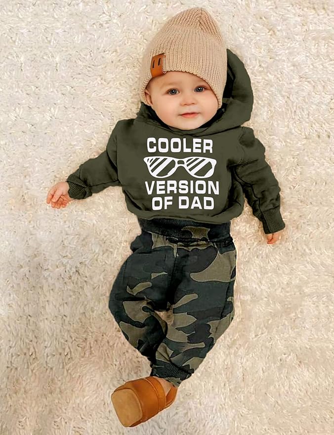 Fommy Newborn Baby Boy Clothes Plaid Letter Print Long Sleeve Hoodies + Long Pants 2PCS Fall Winter Outfits Set