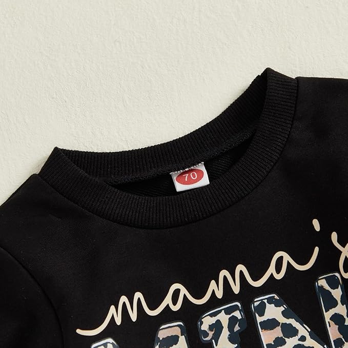 Kupretty Baby Girl Fall Winter Clothes Toddler Outfit Letters Graphic Crewneck Sweatshirts + Joggers Pants Set