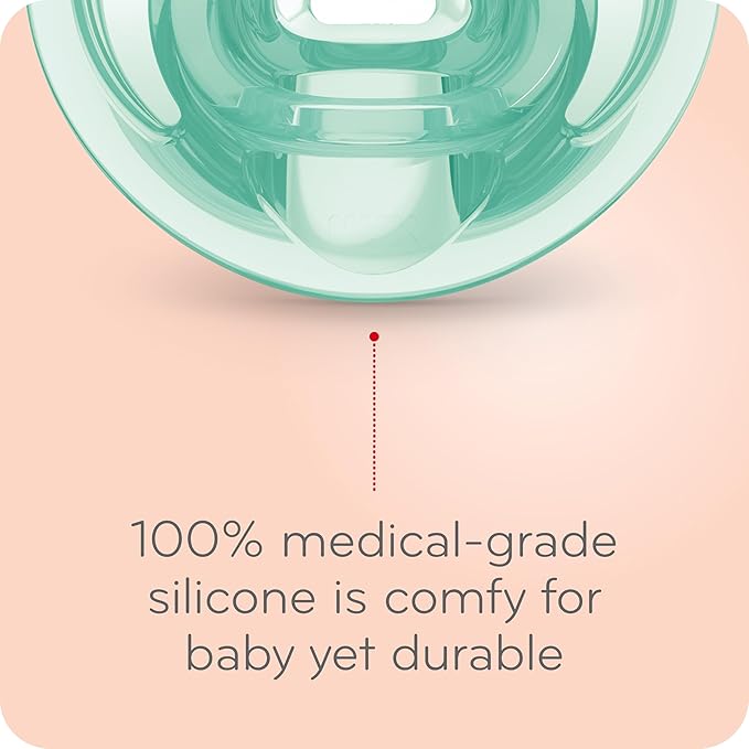 NUK Timeless Comfy Pacifier | 100% Silicone, One-Piece Design | BPA-Free, Gentle on Baby’s Skin | 5-Pack, for 6-18M