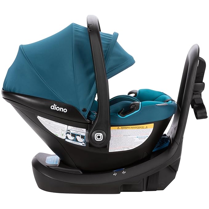 Diono LiteClik30 XT SafePlus Infant Car Seat and Base, Rear-Facing for Infants 4-30lbs, SafePlus Engineering, with Infant Insert, UPF 50+ Sunshade (Blue Razz Ice)