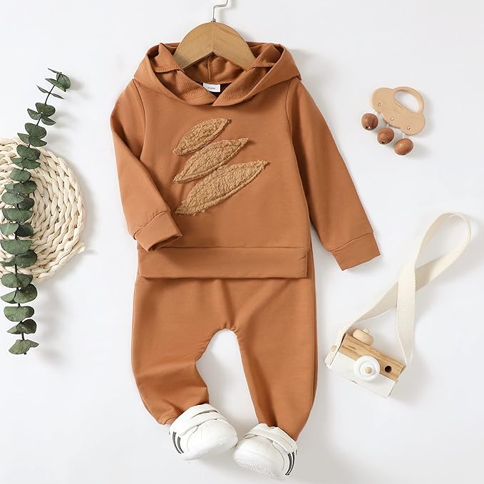 Toddler Baby Boy Clothes Infant Newborn Boy Outfit Long Sleeve Hoodie Sweatshirt Pants Fall Winter Clothes Set