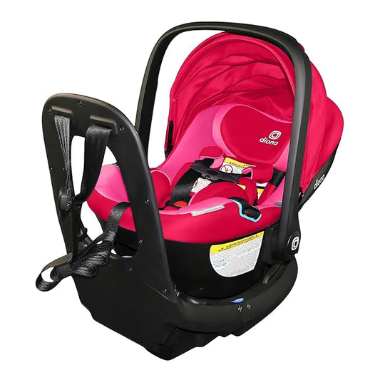 Diono LiteClik30 RXT SafePlus Infant Car Seat and Base, Rear-Facing for Infants 4-30lbs, SafePlus Engineering, with Infant Insert, UPF 50+ Sunshade (Pink Cotton Candy)