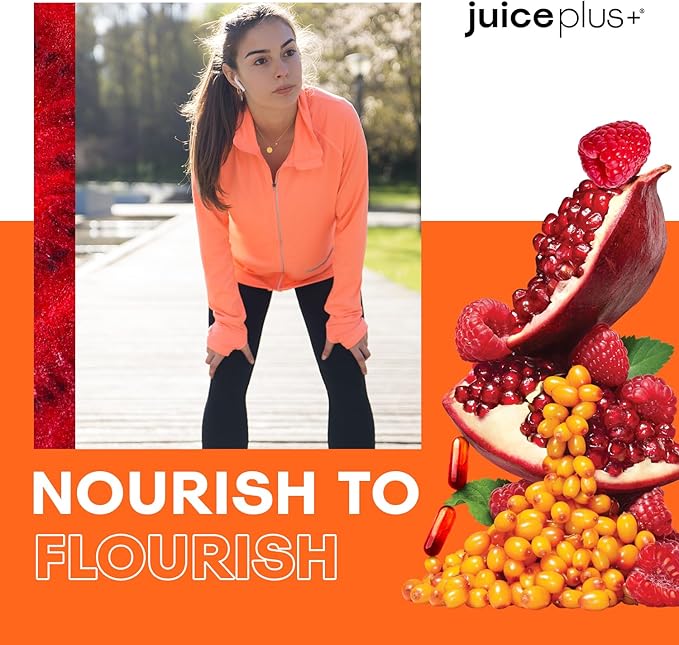 Juice Plus+ Omega Blend - Vegan, Fish-Less, No Aftertaste - Omega 3, 5, 6, 7 & 9 Fatty Acids from Algae & Seeds - DHA, ALA & EPA for Brain & Vision - 1 Bottle (60 Servings)