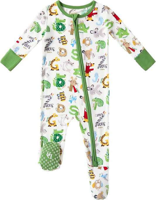 Baby Boys Girls Romper-Viscose Made from Bamboo, Long Sleeve Jumpsuits Soft Footless Rompers, Unisex
