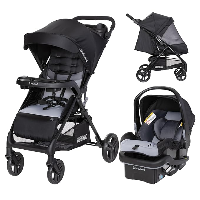 Baby Trend Passport® Carriage Stroller Travel System with EZ-Lift™ Infant Car Seat, Dash Black