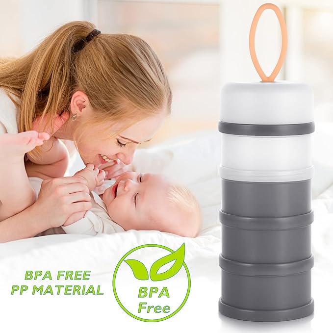 Accmor 2 Pack Baby Formula Dispenser On The Go, Stackable Formula Dispenser Formula Container to Go, Non-Spill Portable Milk Powder Kids Snack Storage Container, BPA Free