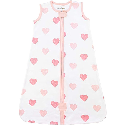 Baby Sleep Sack 1.0 TOG, Organic Cotton Baby Wearable Blanket with Two-Way Zipper, Swaddle Transition Baby Sleeping Bag, All-Season Sleep Sack for Newborn Infant Toddler Boy Girl, 0-6 Months, 1-Pack